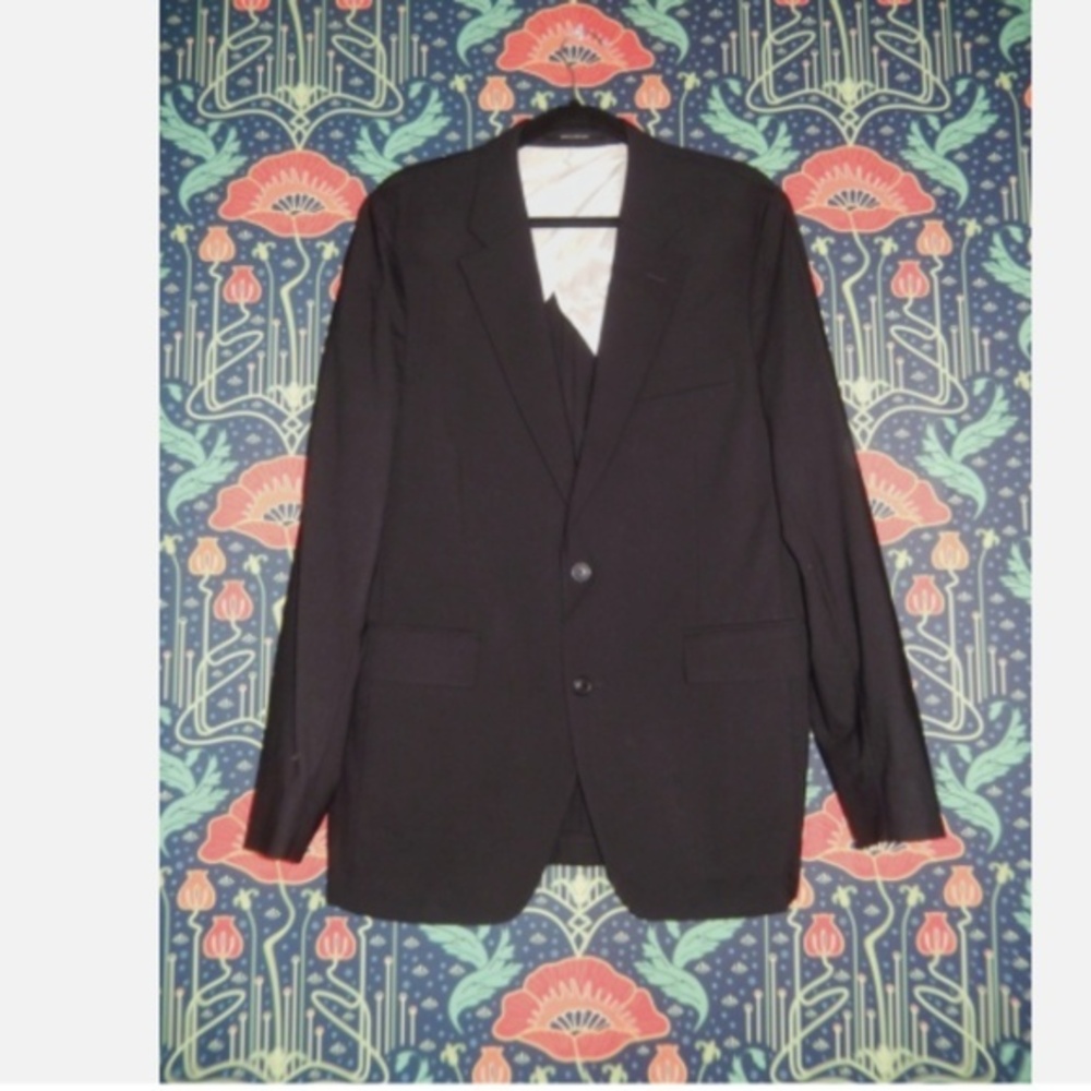 Todd Snyder Sutton Two Button Foundation Black Suit Jacket Lightweight Wool 40R